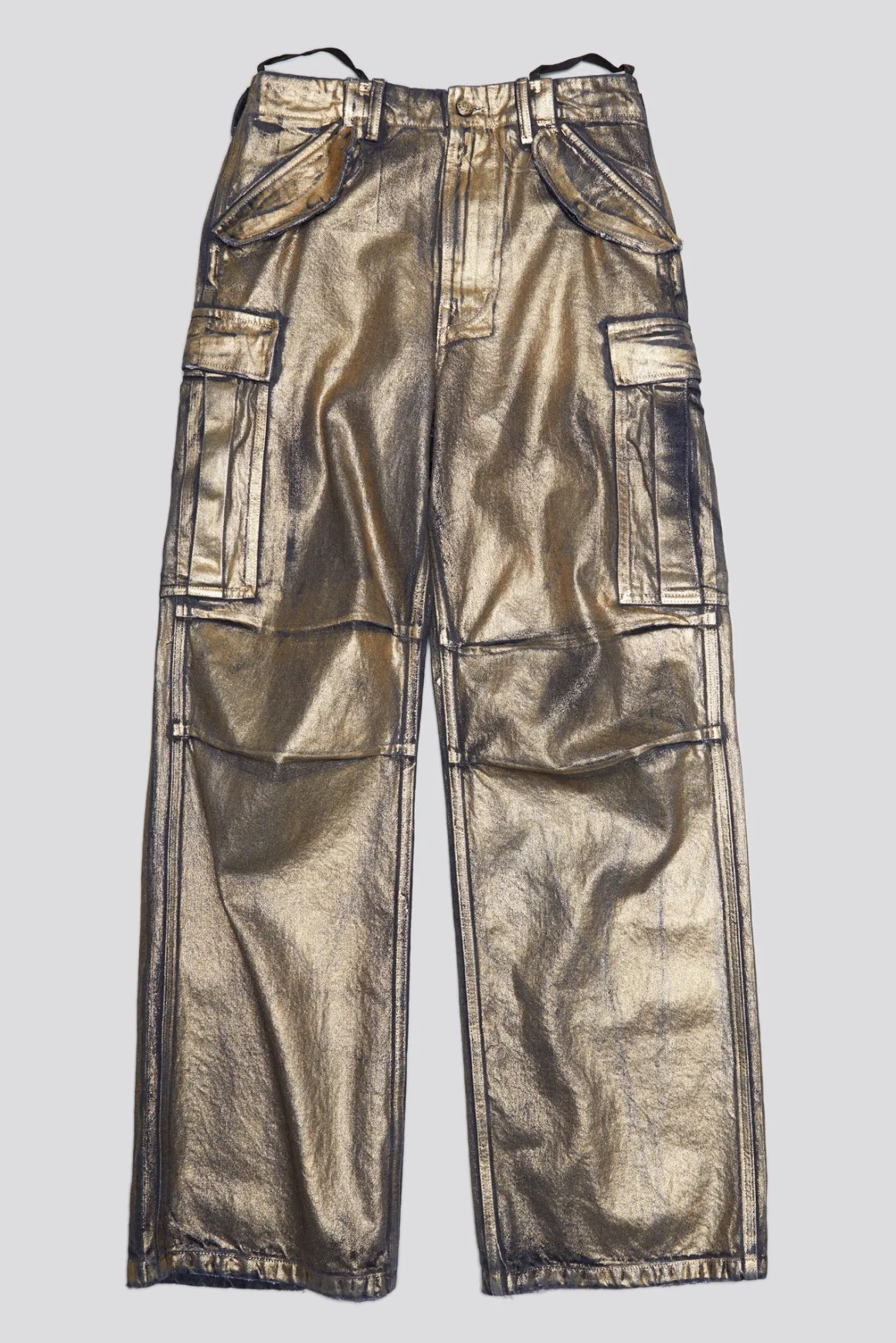 Women R13 Wide Leg*WIDE LEG CARGO - VINTAGE GILDED BLACK