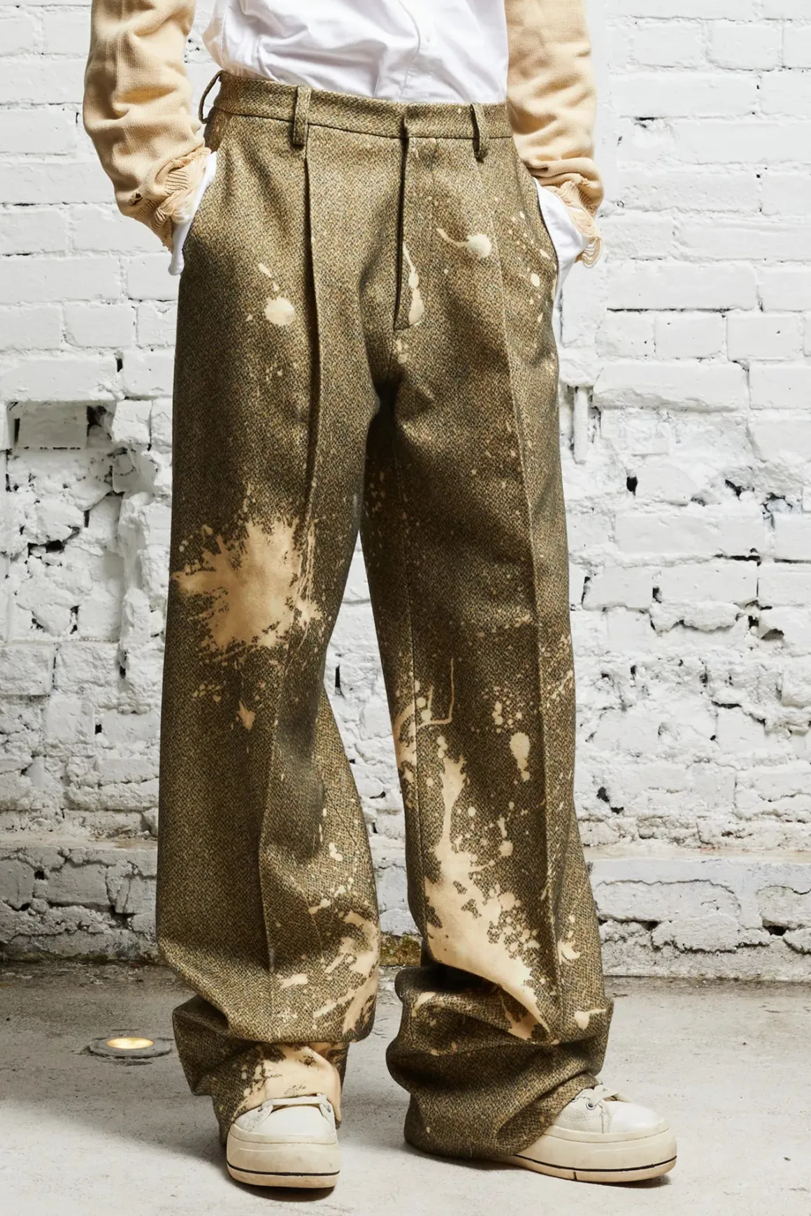 Women R13 Pants & Shorts*WIDE LEG TROUSER - TWEED PAINT SPLATTER